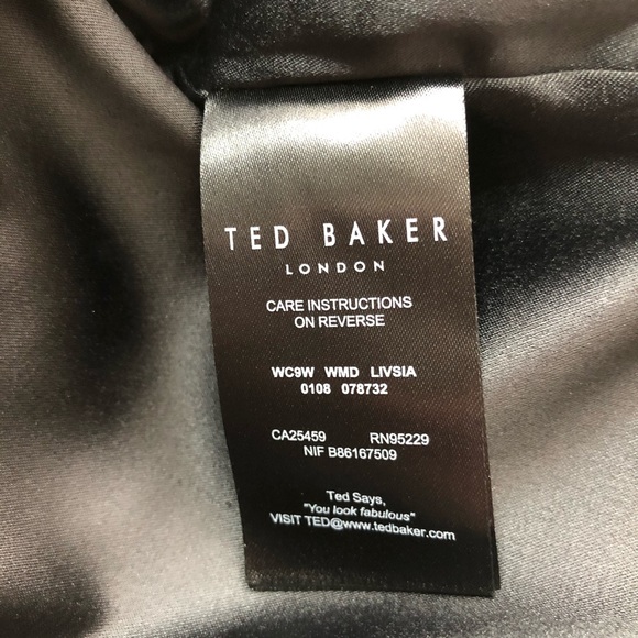 Ted Baker Livsia Lace Panel Pencil Black Dress - Picture 7 of 13